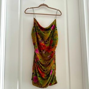 Wild fable dress green floral size Large